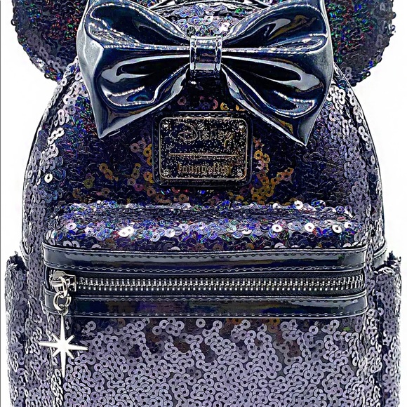 Bags Loungefly Htf Black Sequin Backpack Poshmark